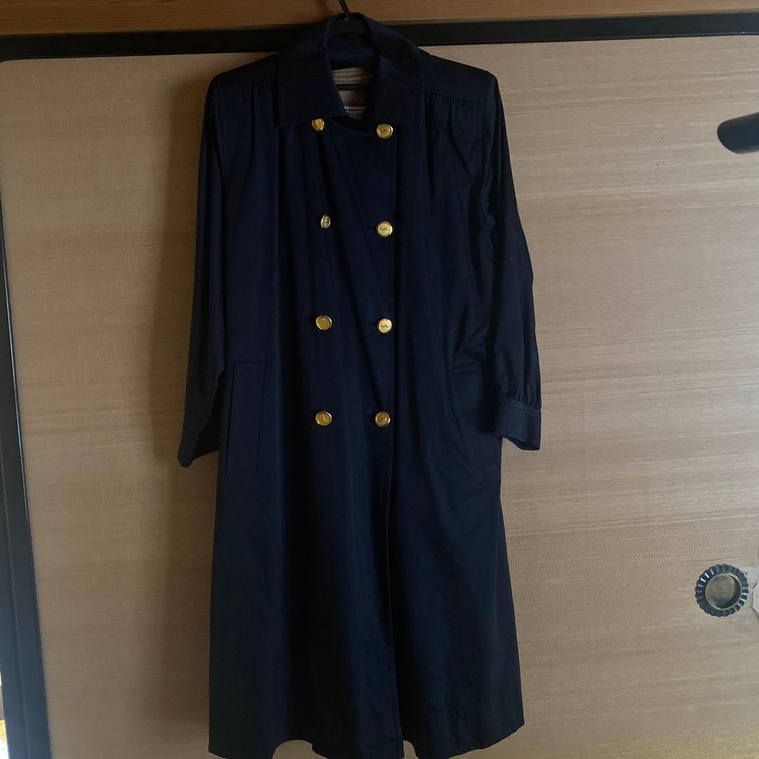 イブサンローラン 濃紺スプリングロングコート M - メルカリ