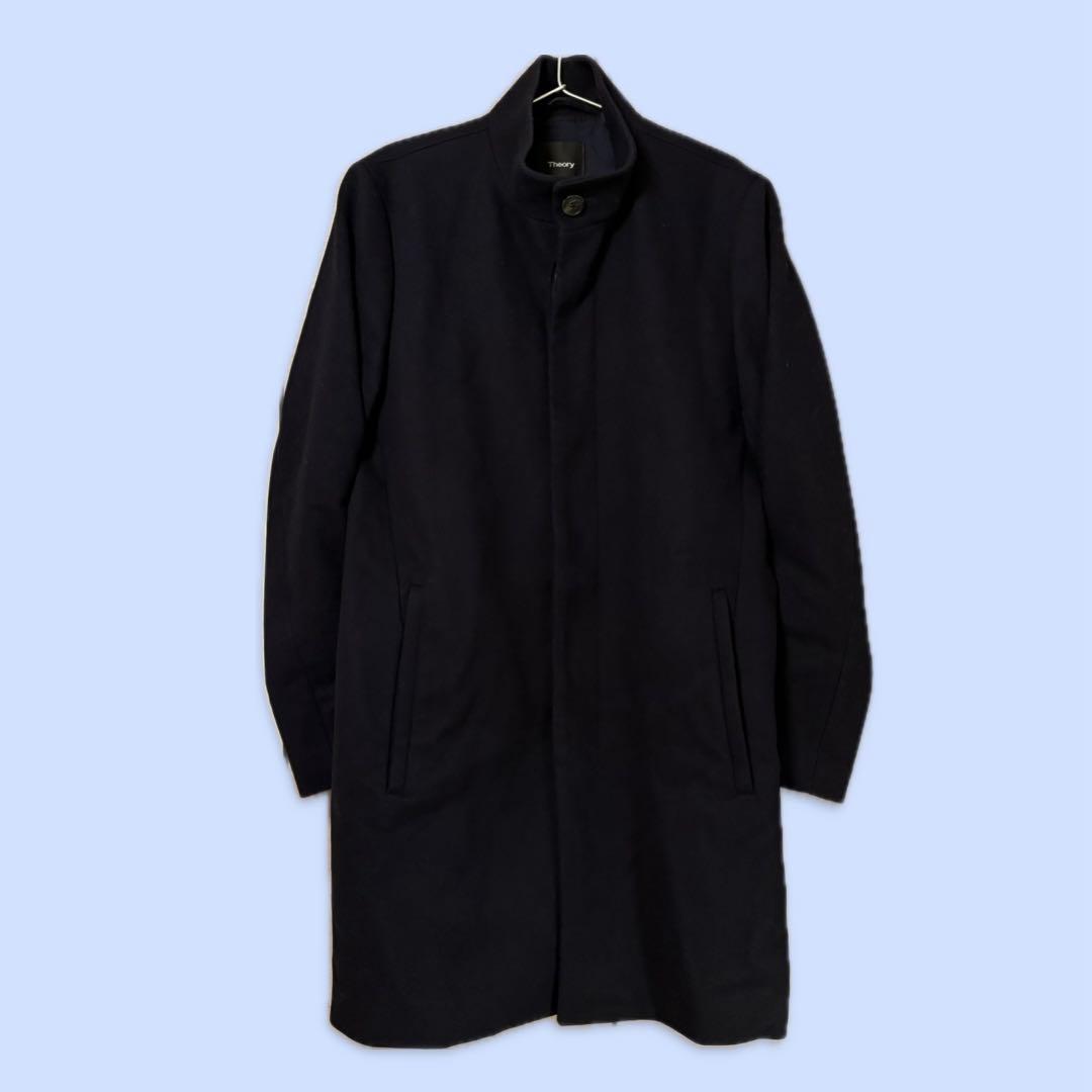 Theory セオリー カシミヤ混 メルトン ステンカラーコート スタンド