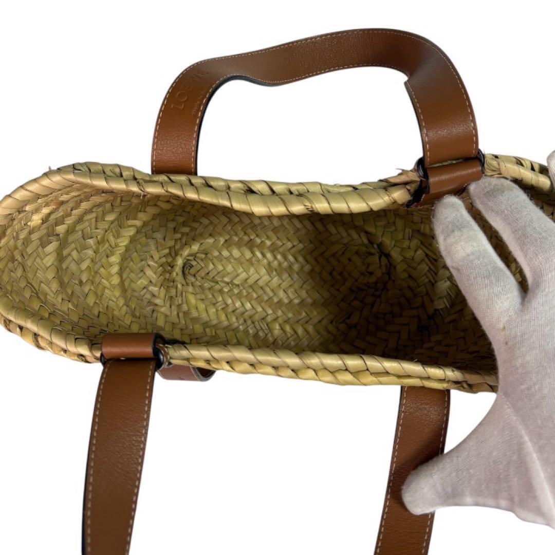 LOEWE かごバッグ ストロー レザー スモール - メルカリ