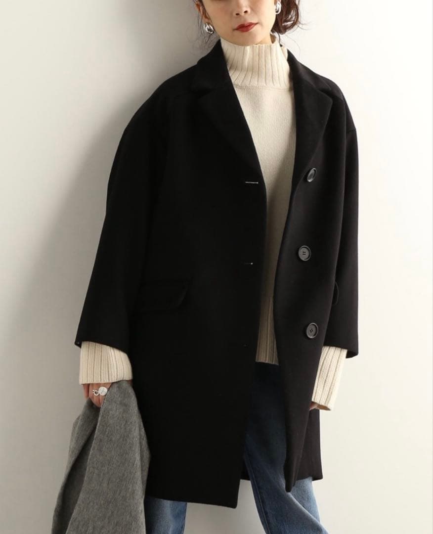 ジャーナルスタンダード スーパーウールテーラーコート ブラック JOURNAL STANDARD（ジャーナルスタンダード）の「《追加2》スーパー140