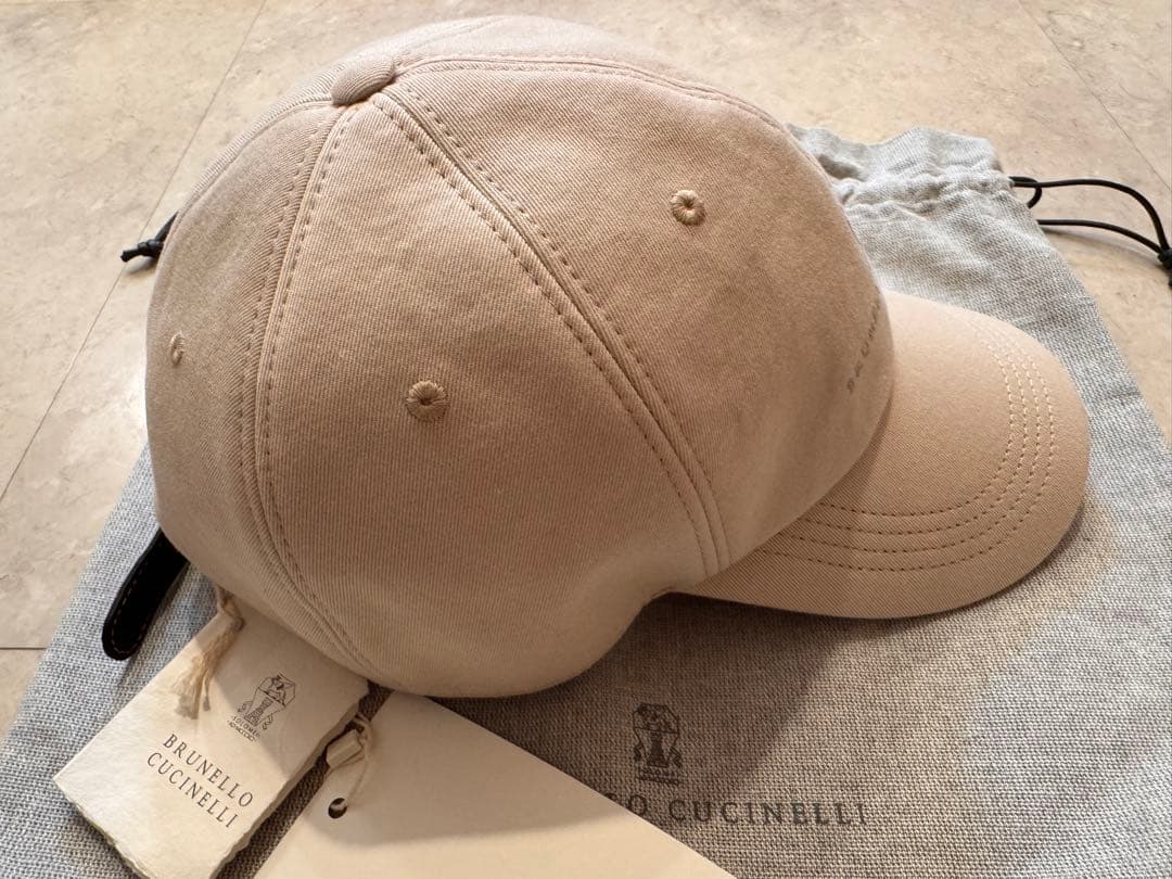 新品未使用】BRUNERO CUCINELLI コットンキャップベージュ L - メルカリ