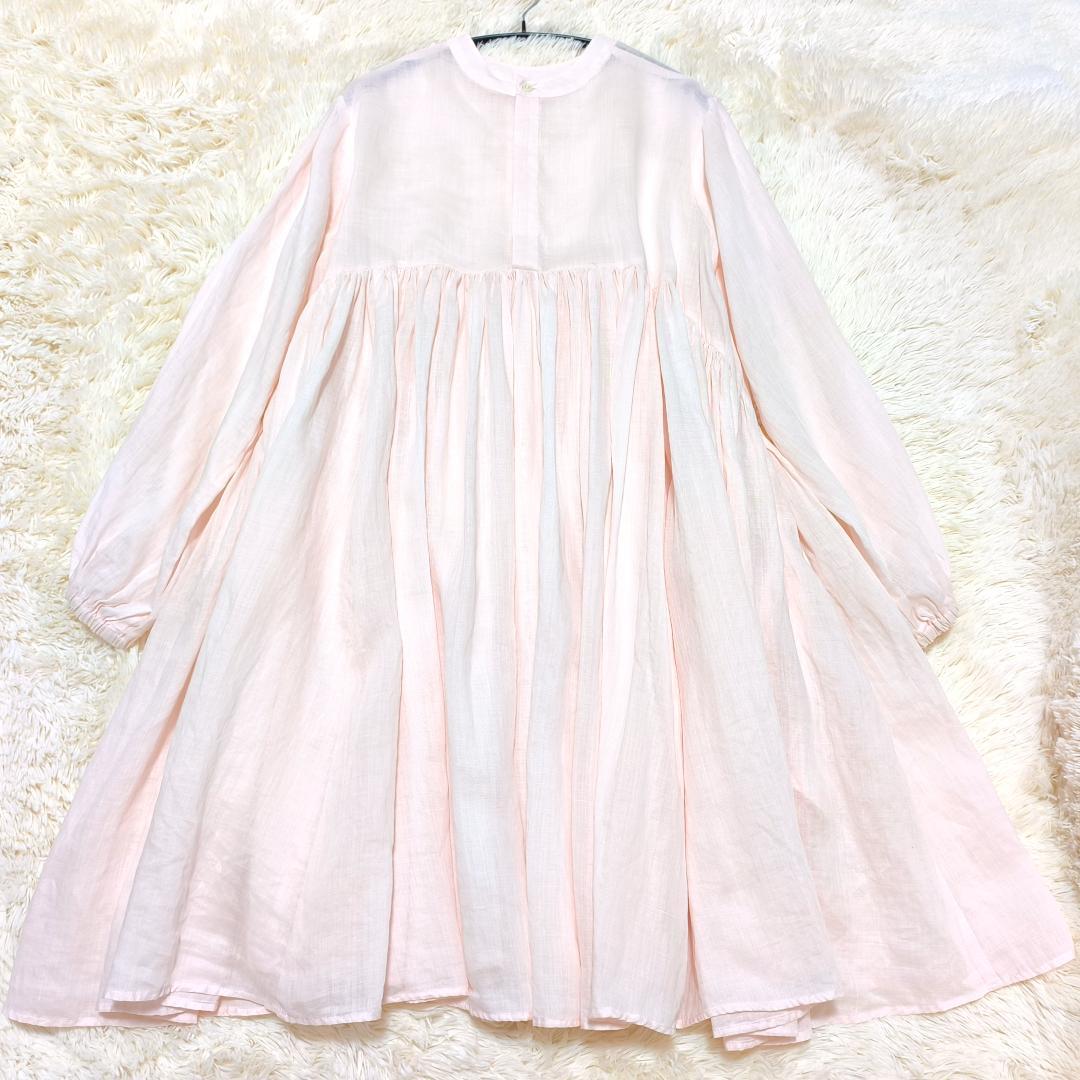 BEARDSLEY リネンギャザーチュニック リネン100% F ピンク - メルカリ