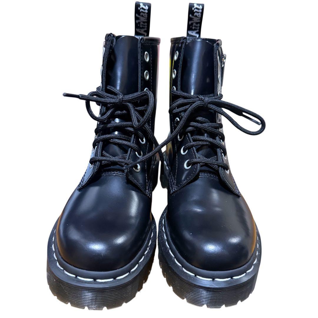 極美品】ドクターマーチン 厚底 サイドジップ ホワイトステッチ 8