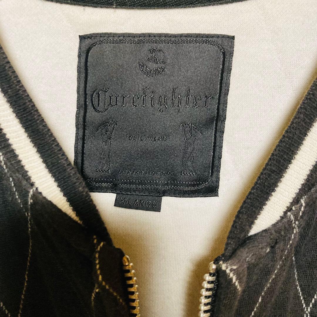 x*x様 コアファイター 顔虎 刺繍 スカジャン XLサイズ キルティング 白