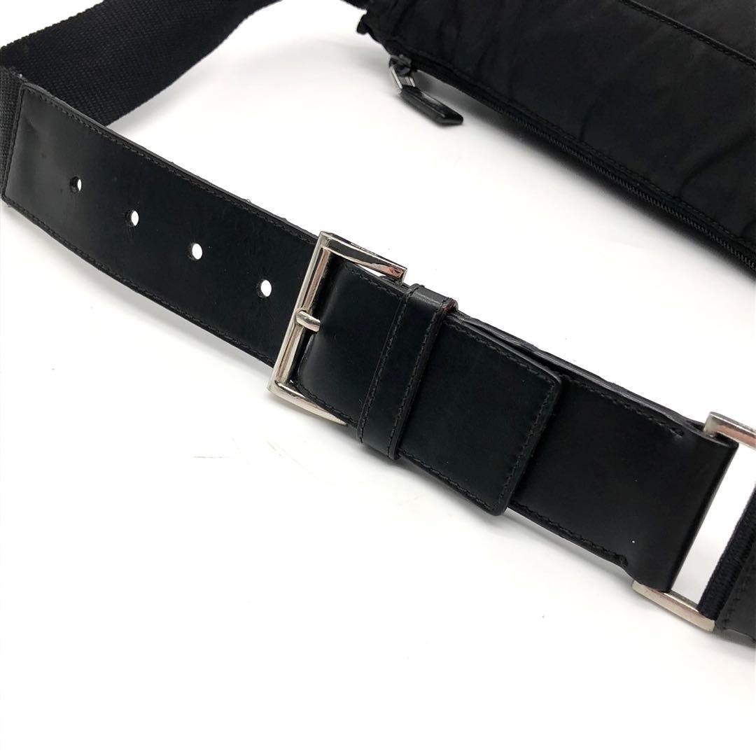 ギャランティ付✨プラダ ウエストバッグ 三角ロゴ ナイロン レザー