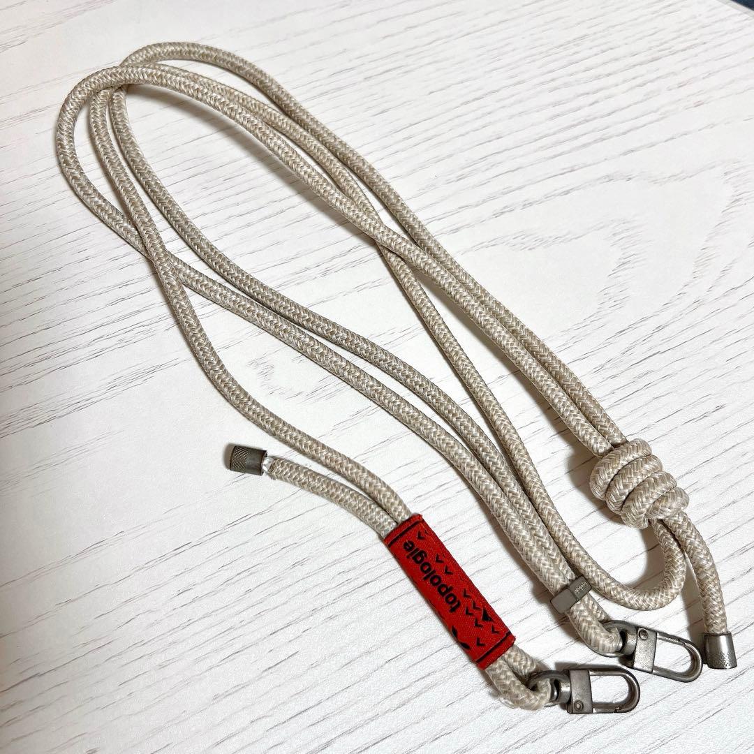 topologie トポロジー ストラップ 6mm ベージュ スマホショルダー