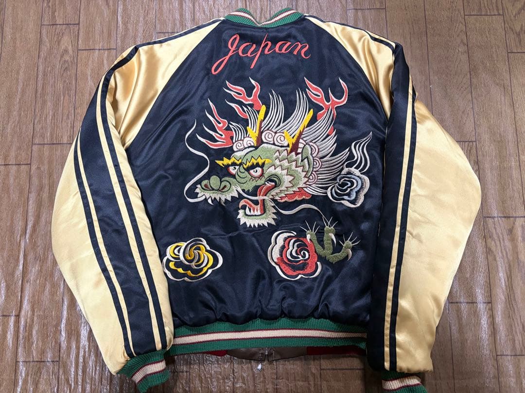 Mサイズ テーラー東洋 スカジャン 龍 和柄 リバーシブル M18426 TAILOR TOYO テーラー東洋 リバーシブル スカジャン TT15682-119 WHITE