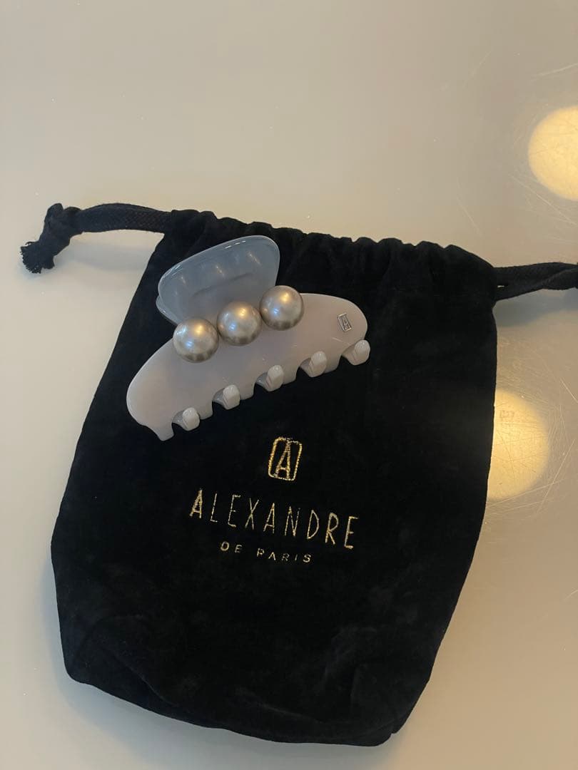 ALEXANDRE DE PARIS パール付きヘアクリップ S M クリップ｜ALEXANDRE DE PARIS（アレクサンドル ドゥ パリ）