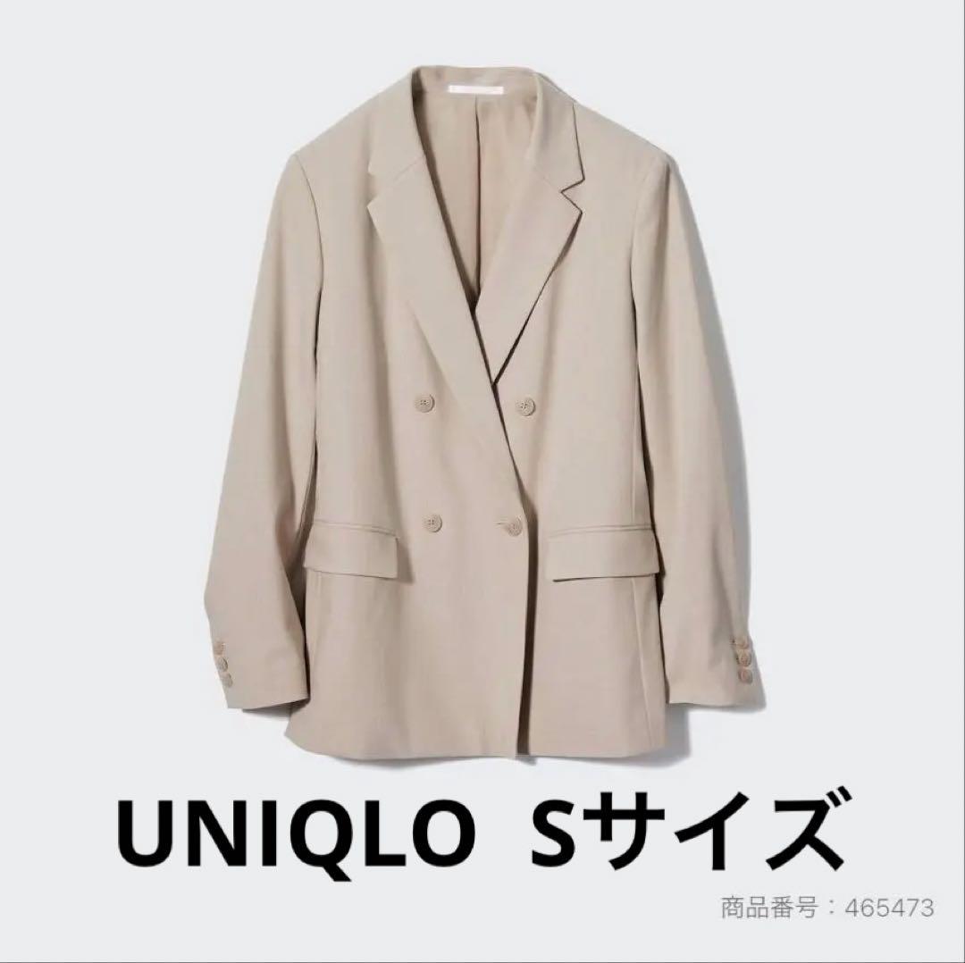 ユニクロ ／ ダブルジャケット ／ ベージュ Sサイズ 洗える - メルカリ