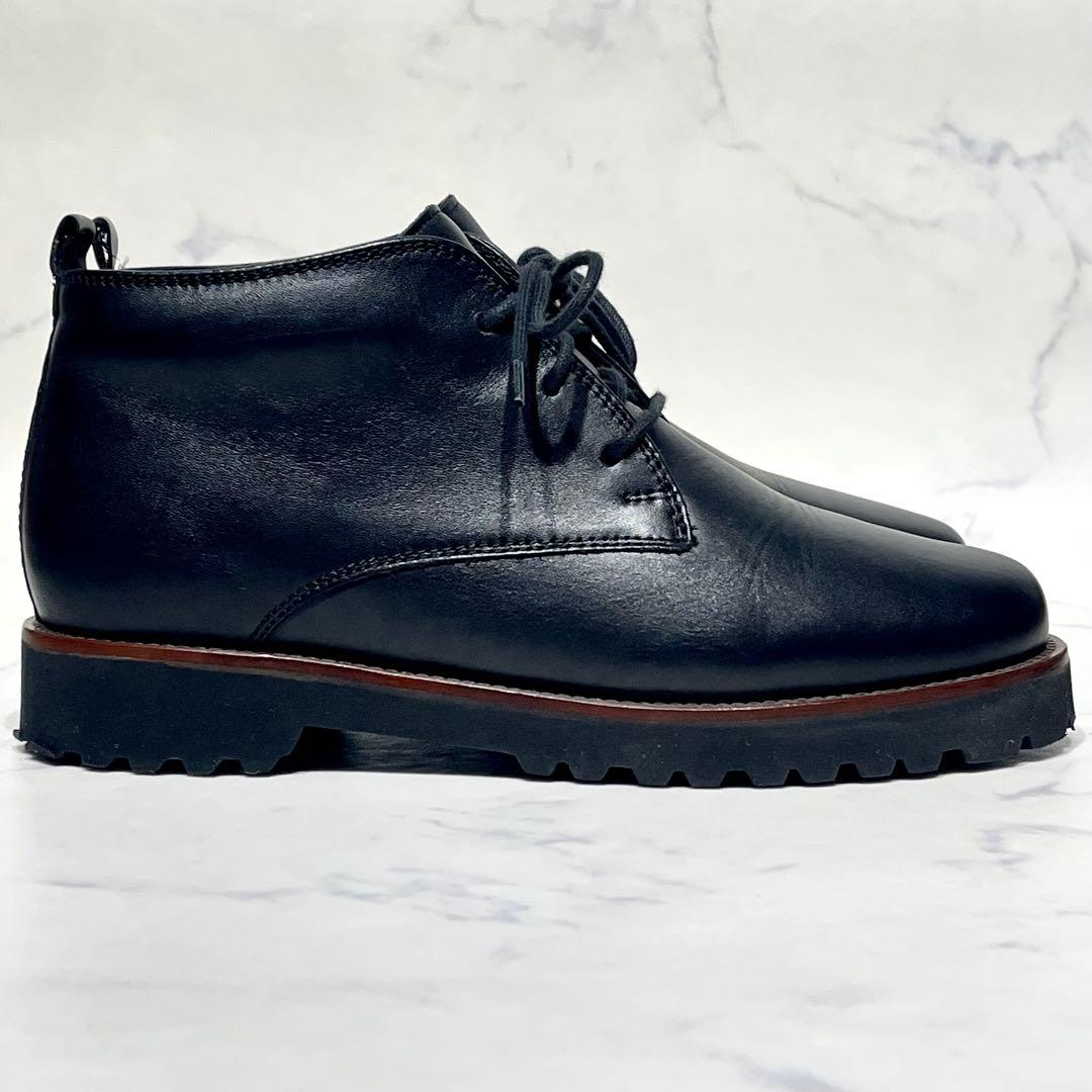 極美品☆ガンター ショートブーツ 黒 23.5cm コンフォート ラギッドソール