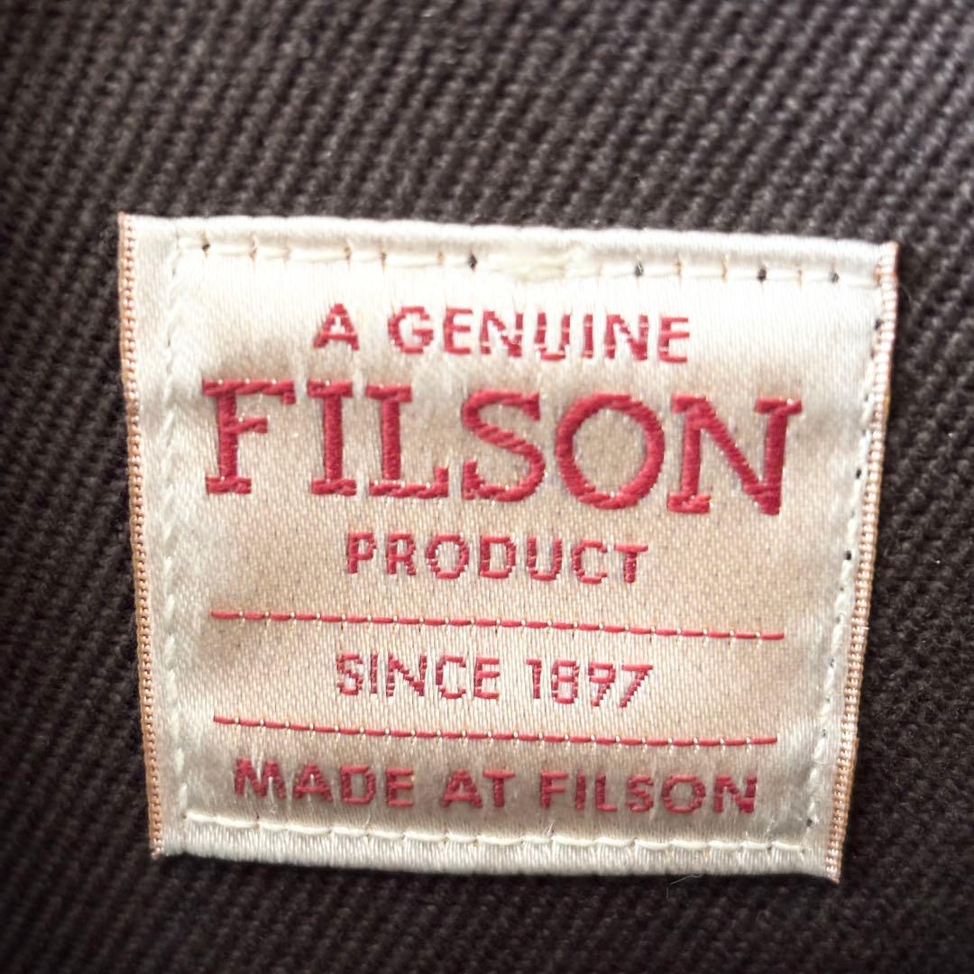 廃盤色 フィルソン ジッパー トートバッグ ブラウン USA製 肩掛け A4収納