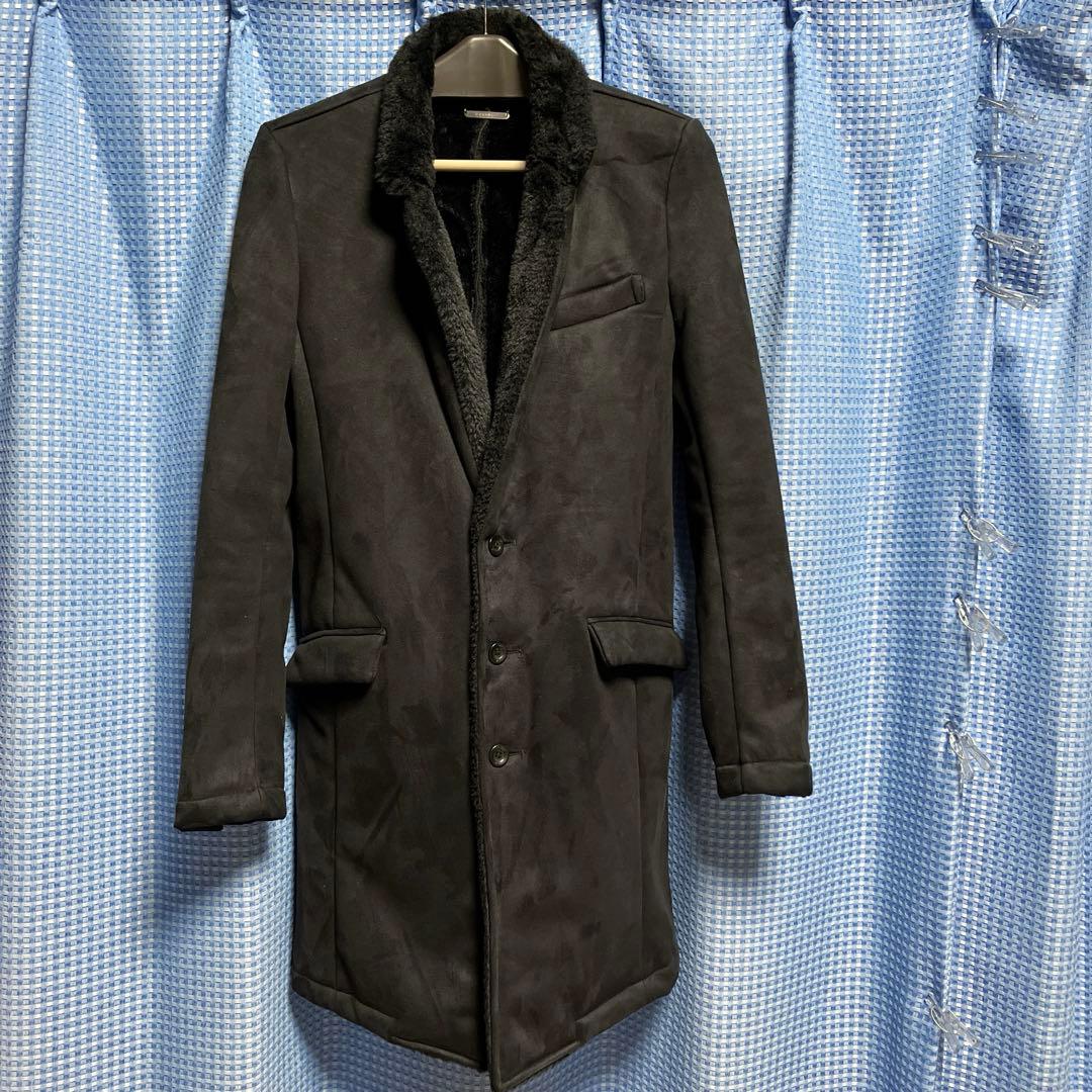 CIVARIZE フェイクムーンチェスターコート ファーコート 44 ブラック