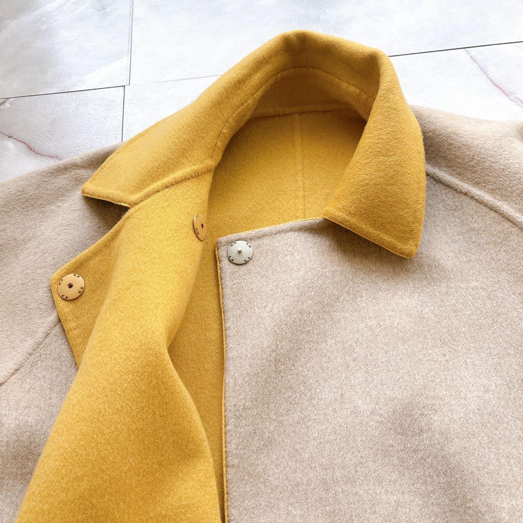 美品 マックスマーラ クチートアマーノ リバーシブル アンゴラウール