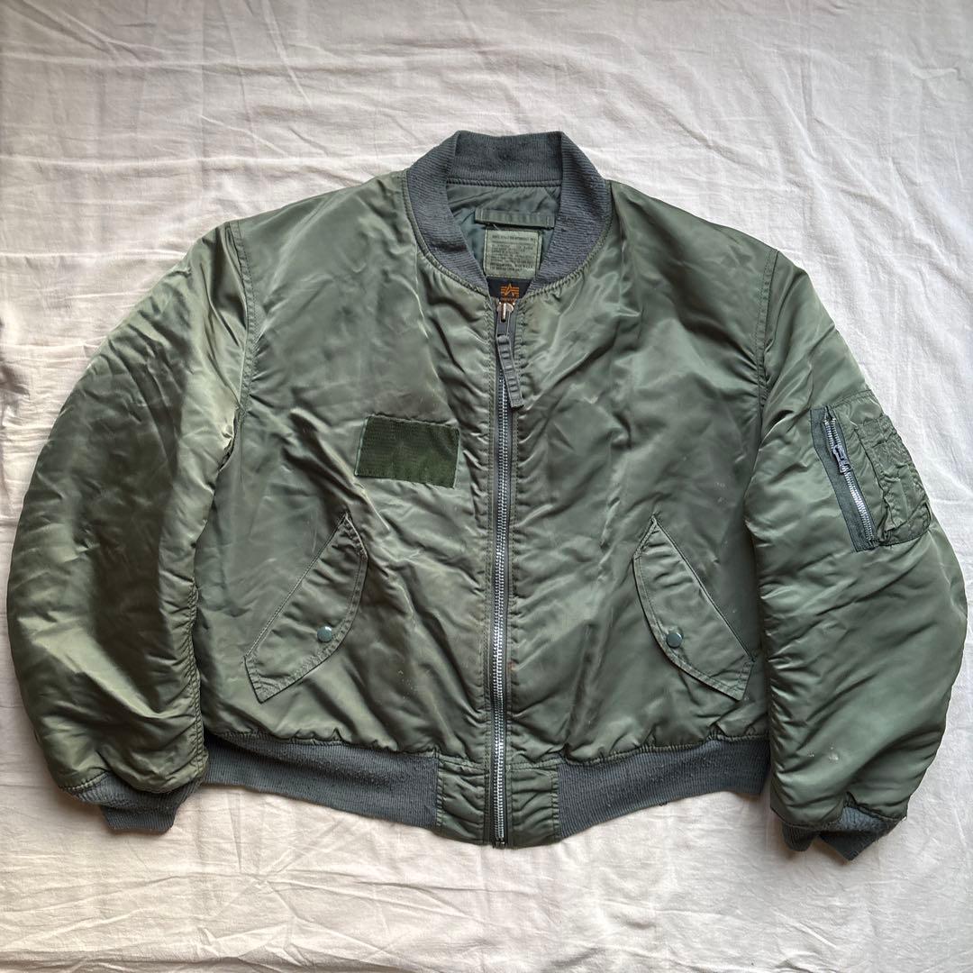 90s】ALPHA MA-1 フライトジャケット グランドクルー ミリタリー