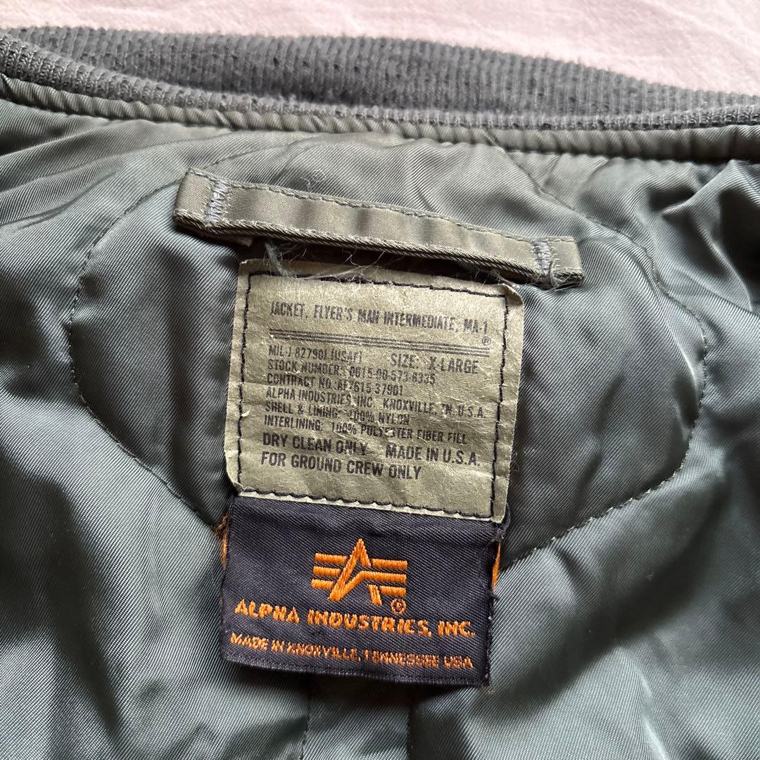 90s】ALPHA MA-1 フライトジャケット グランドクルー ミリタリー
