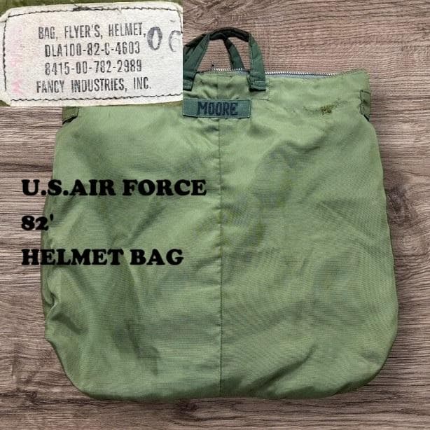 80s 1982年 米軍実物 ヘルメットバッグ ブラスジップ USAF 古着 - メルカリ