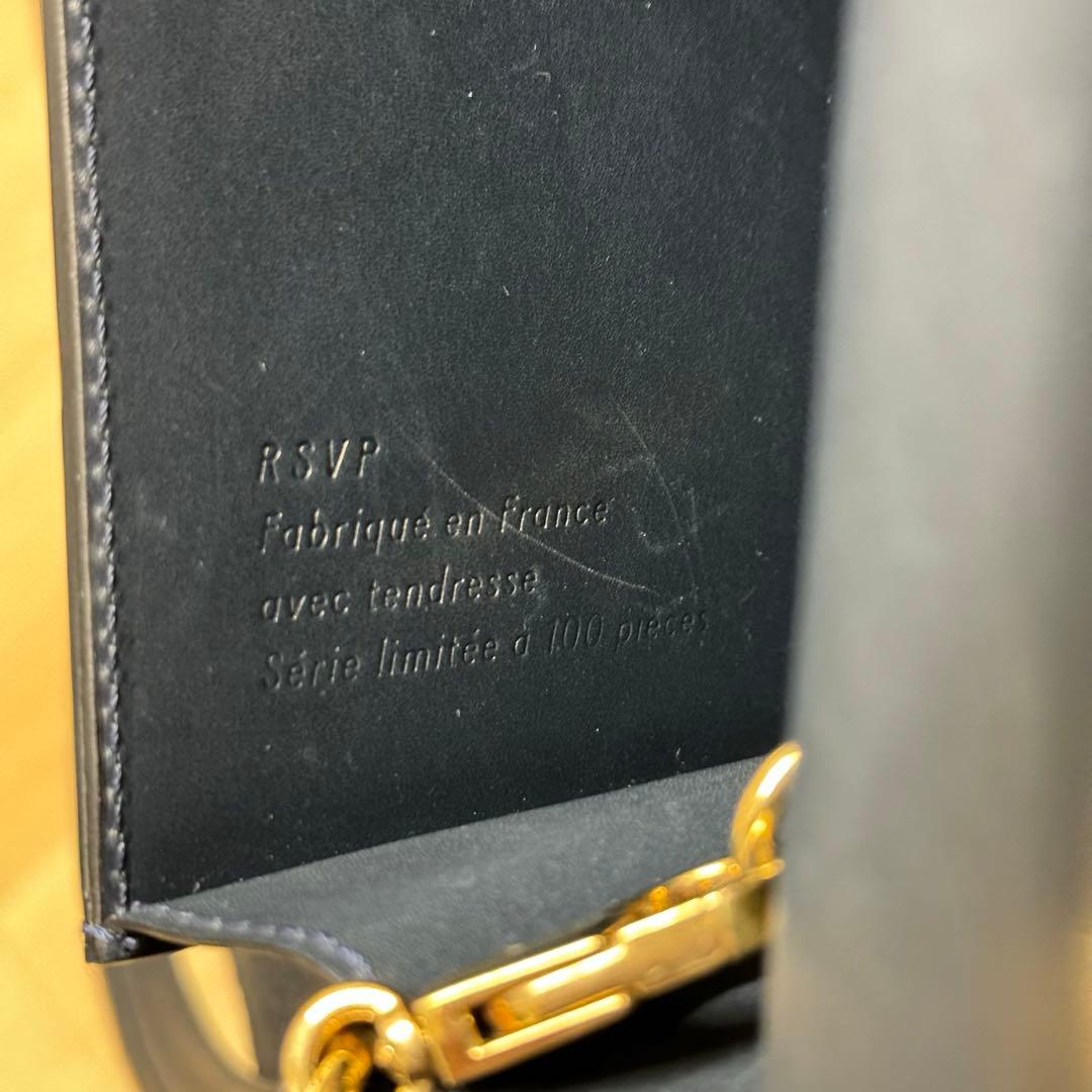 希少！RSVP GOLDEN EYES スムースカーフスキンショルダー ネイビー