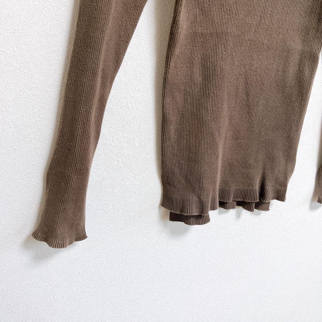 オーラリー ロンハーマン ギザボートネック リブニット プルオーバー