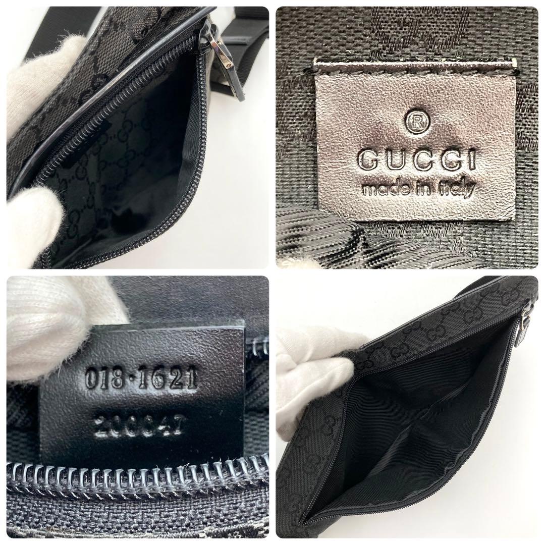 天下布武様専用✨ GUCCI ボディバッグ GGキャンバス レザー 黒