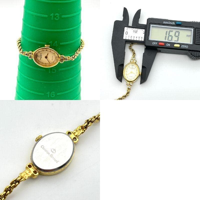 レア CHRISTIAN BERNARD 腕時計 ビジュー 電池交換 ゴールド - メルカリ