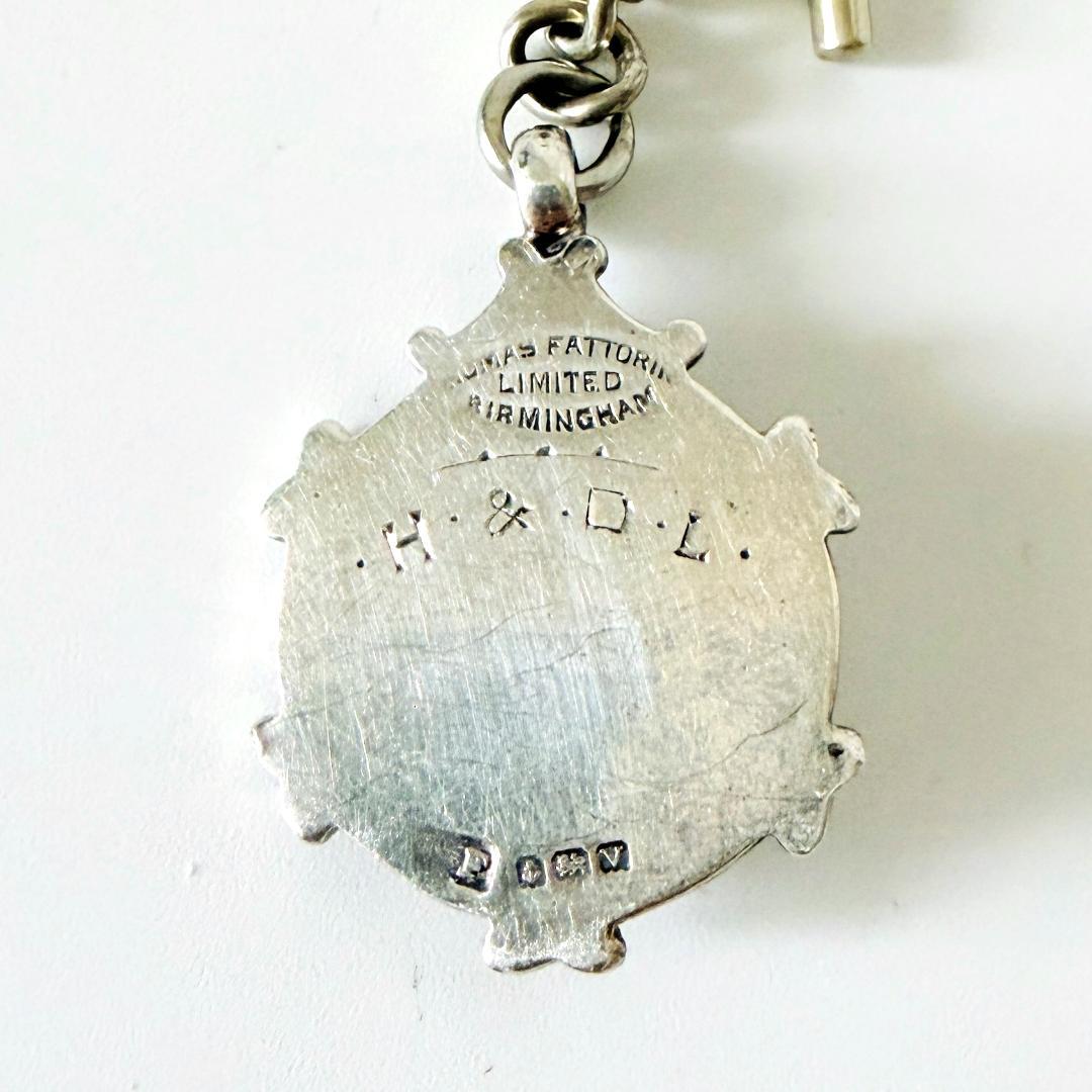 1920年☆英国☆アルバートチェーン/純銀製/アンティーク - メルカリ