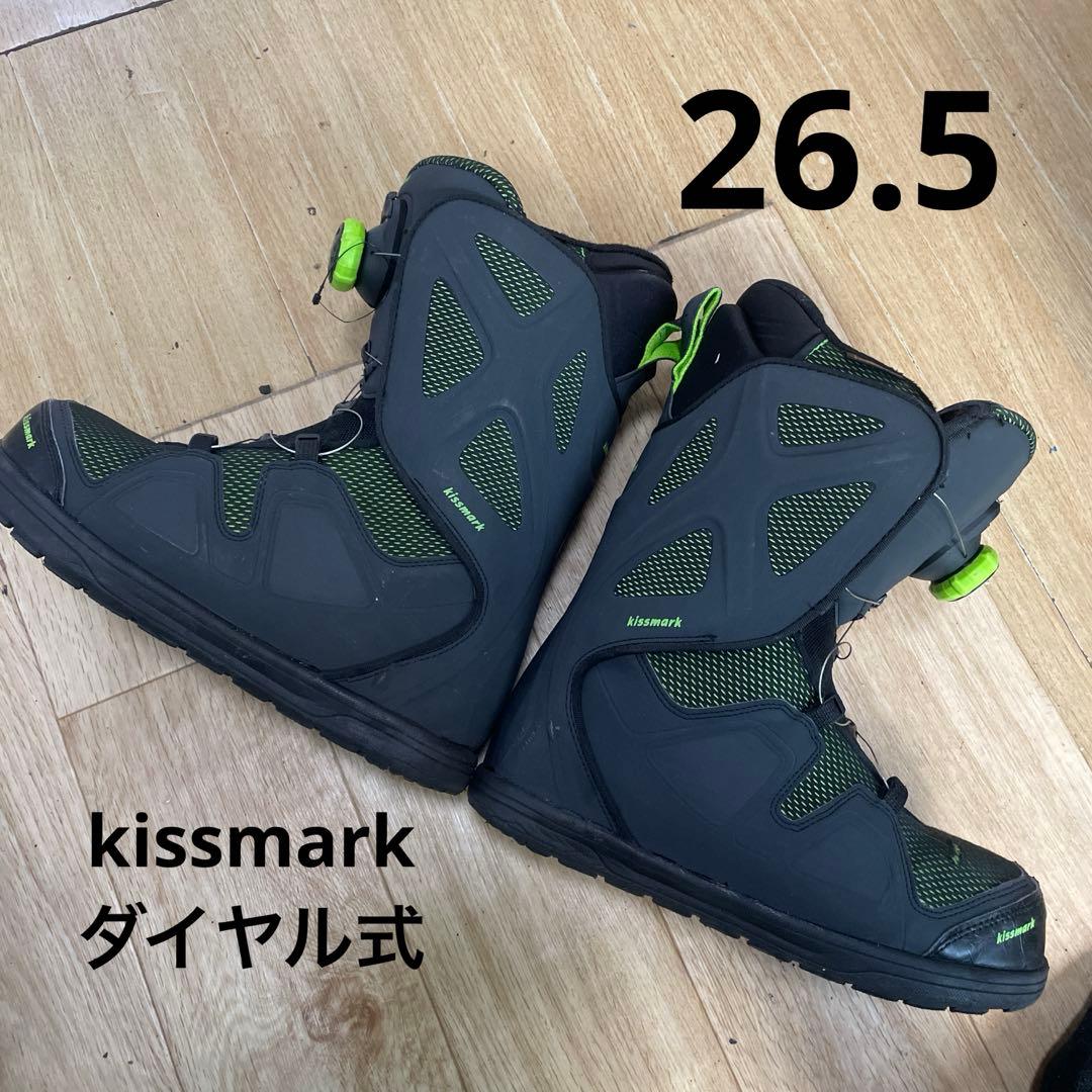 スノーボードブーツ　KISSMARK　キスマーク　ダイヤル　26.5㎝ KISSMARK (キスマーク) スノーボードブーツ メンズ SIZE 26cm ブラック