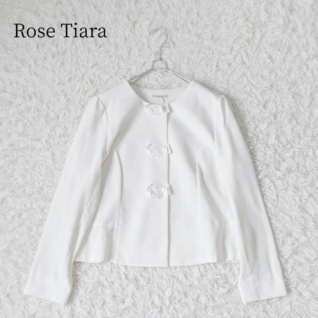 新品タグ付✨ローズティアラ【大きいサイズ／46】ノーカラージャケット