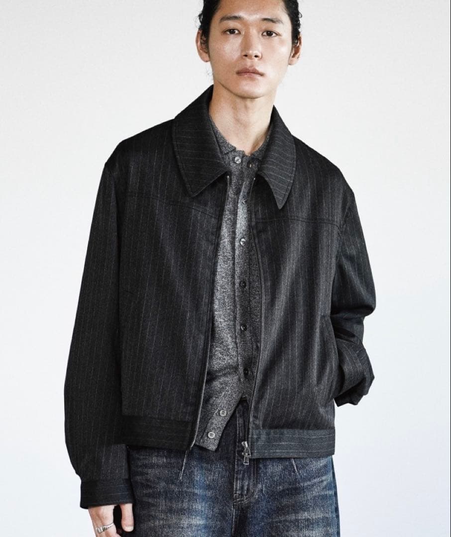 TECH WOOL GABARDINE ZIP BLOUSON ダークグレー - メルカリ