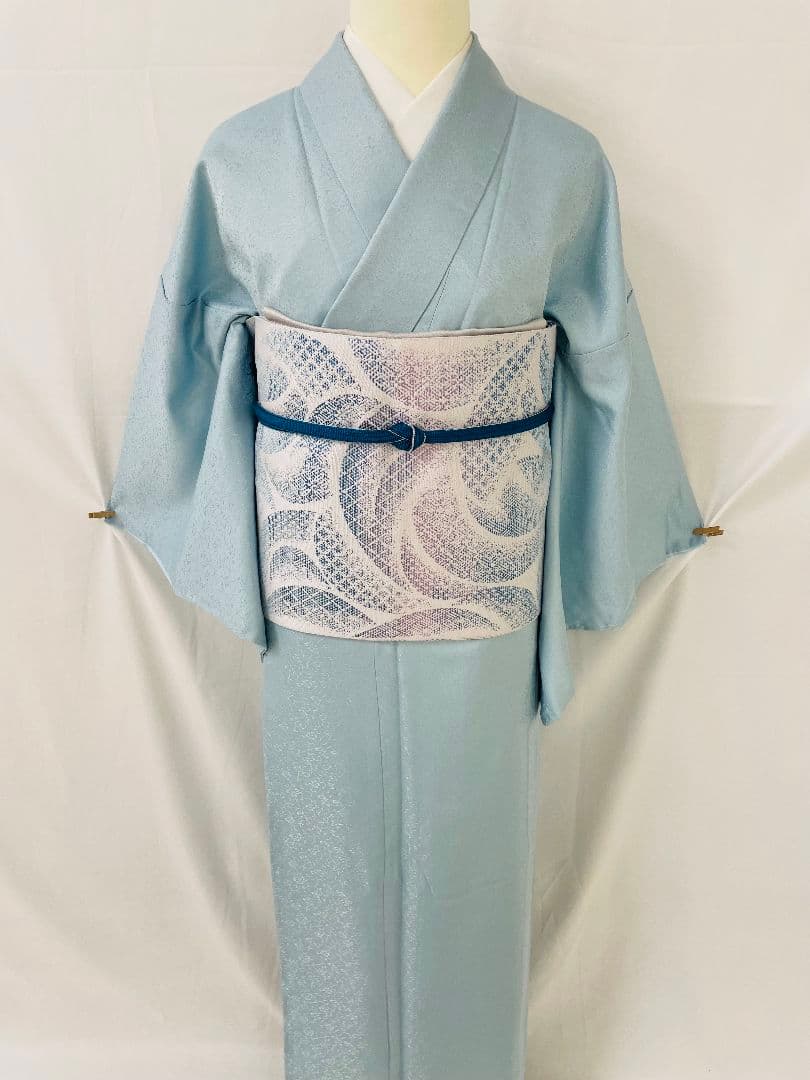 お茶席用に】新品未使用 洗える紋意匠色無地(ポリ100