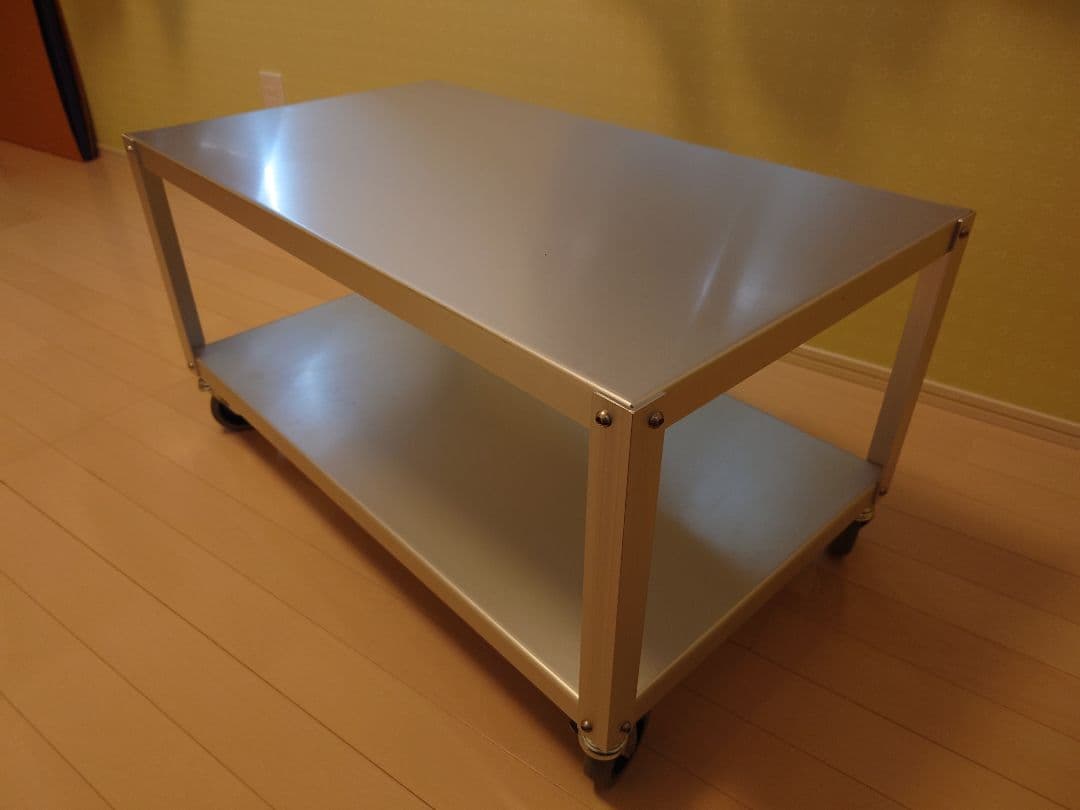 廃盤希少✨ 鈴木敏彦　無印良品 MUJI アルミ　ローテーブル 希少 無印良品 MUJI オールドモデル アルミ ローテーブル ワゴン
