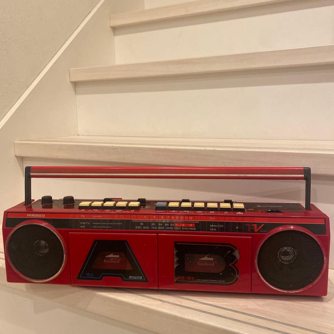 ジャンク品】日立 PERDISCO パディスコ Wラジカセ TRK-W110 - メルカリ
