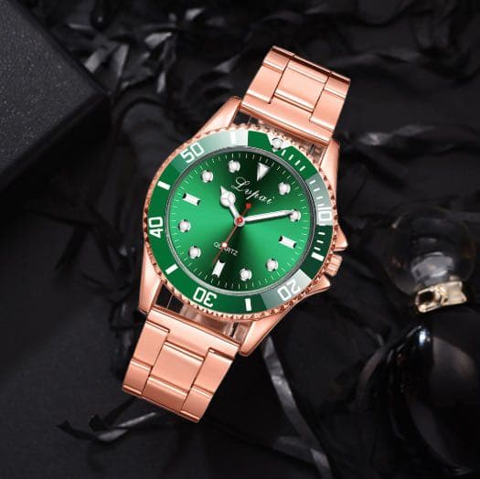 エメラルドグリーン 腕時計 ゴールド 緑 メンズ ビジネス - メルカリ