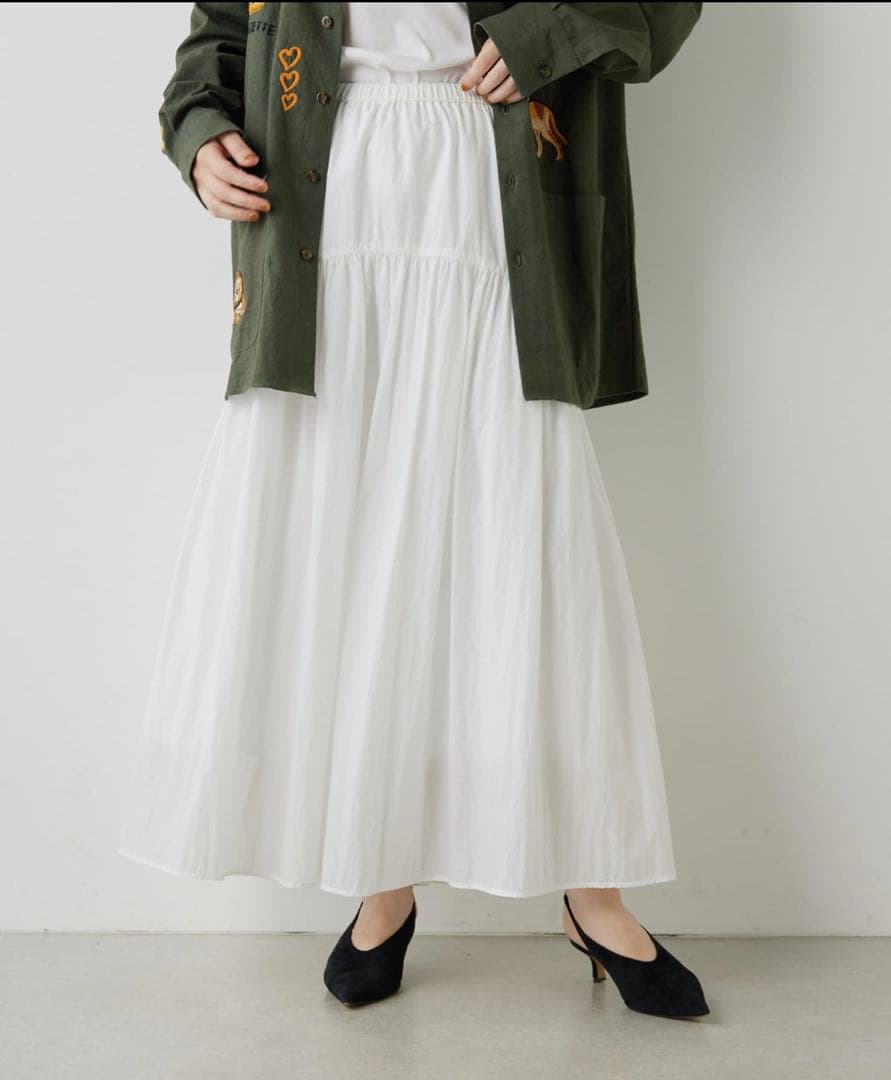 今期❣️美品❣️ Whim Gazette ＊ヴィンテージタフタスカート＊ Whim Gazette（ウィム ガゼット） スカート ヴィンテージタフタ