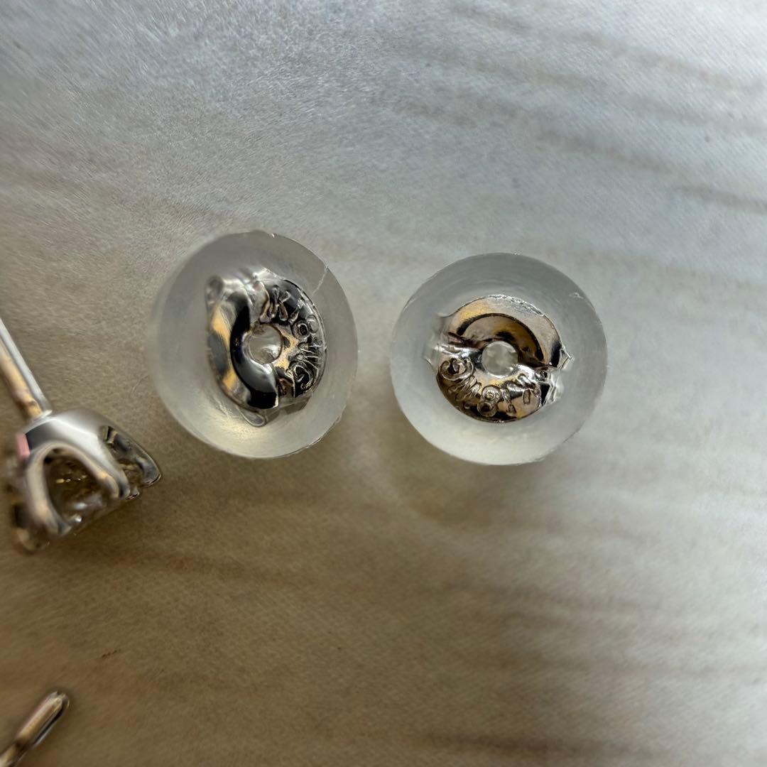K18 ダイヤモンド　ピアス　0.06×2 0.16ct