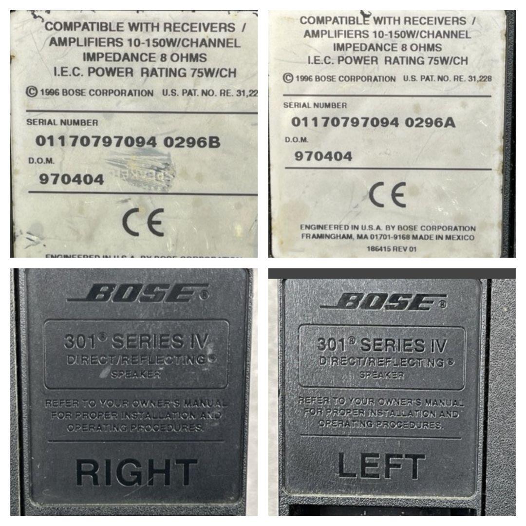 レア●BOSE301 SERIES IV(314)●ペア●1996年●音出しOK