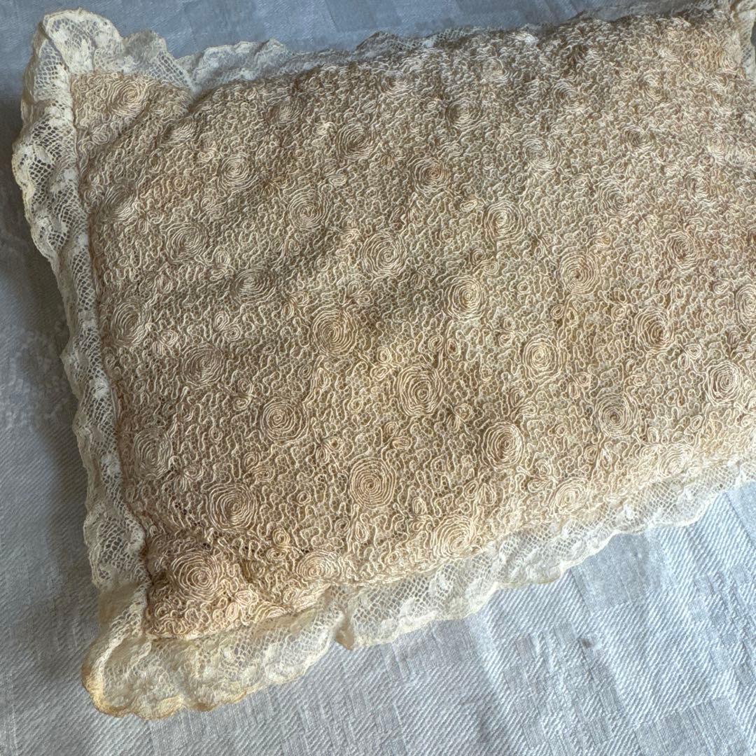 アンティークレースクッション ブドワールクッション フランス