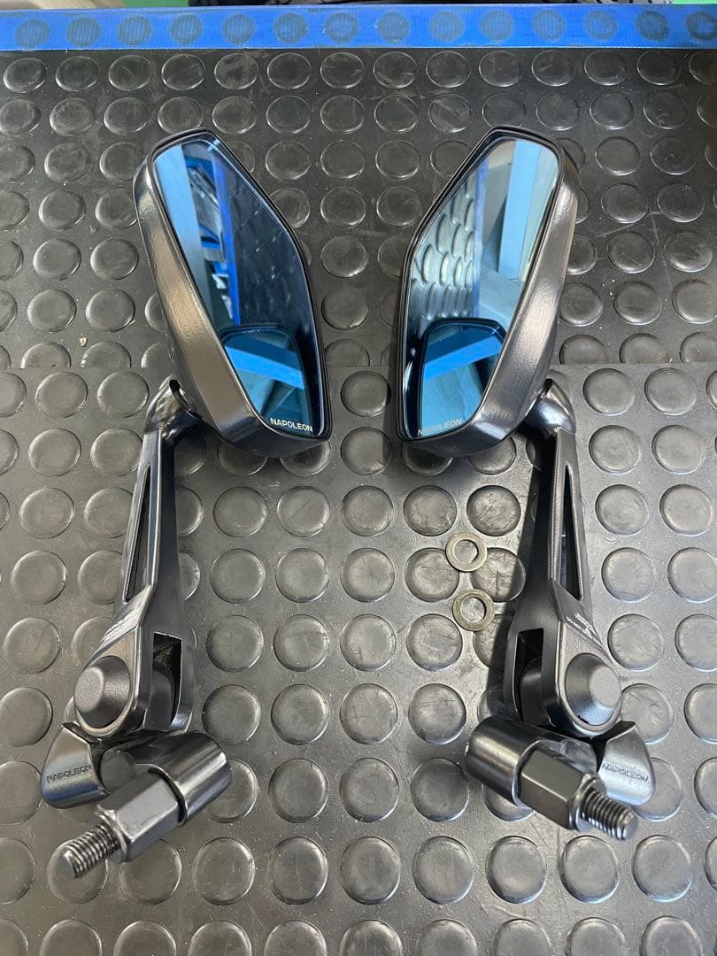 タナックス ナポレオン 　シャークミラー６　左右セット NA-013 シャークミラー6 レイセーブ鏡 ブラック 左右共通 タナックス