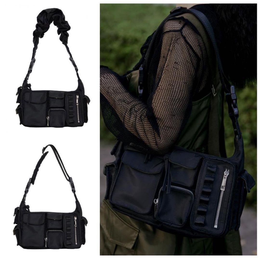 ameri vintage 黒 ナイロン ショルダーバッグ アメリヴィンテージ