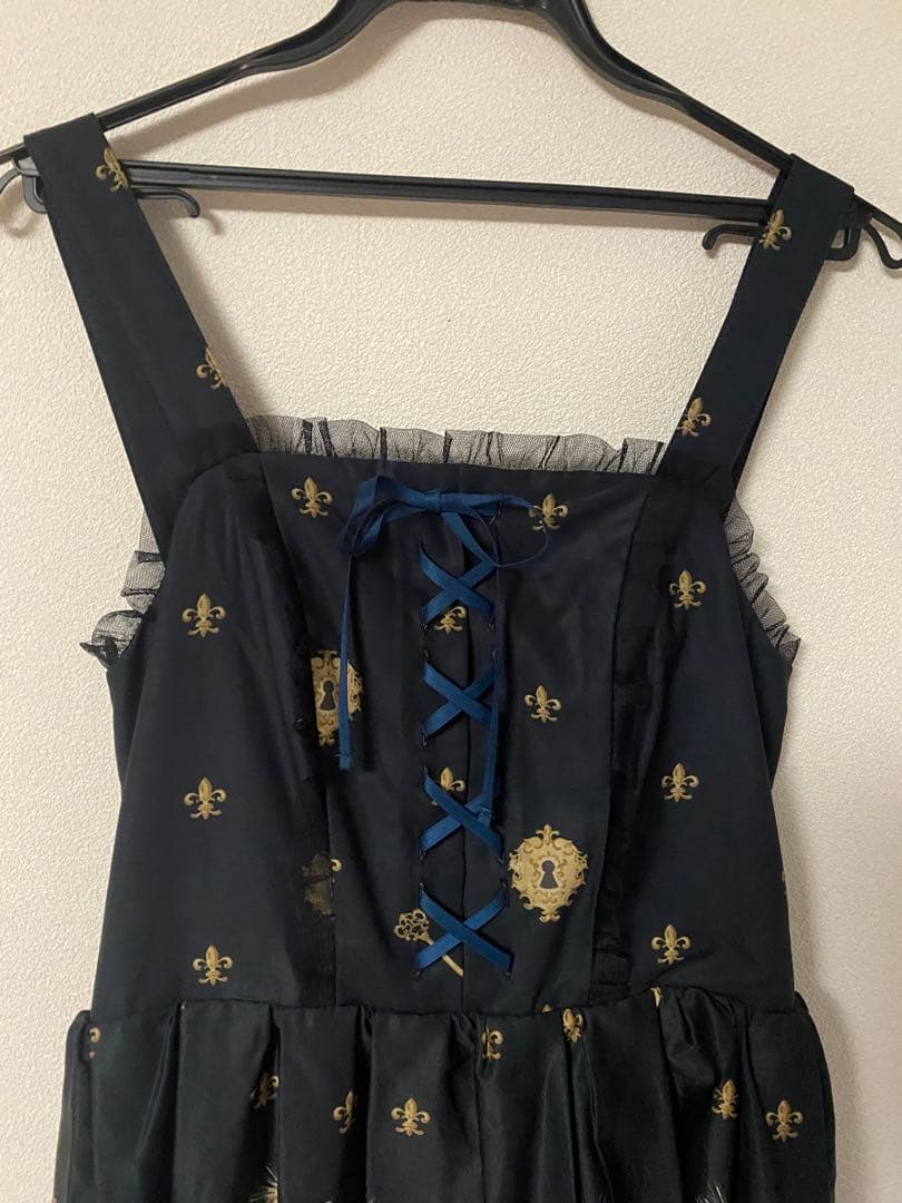 axes femme kawaii 鍵柄ジャンスカ ジャンパースカート ブルー - メルカリ