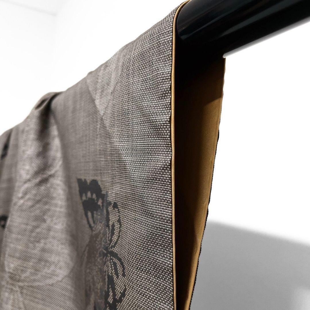 大島紬 小紋 泥染 蝶 蝶模様 着物 014b p