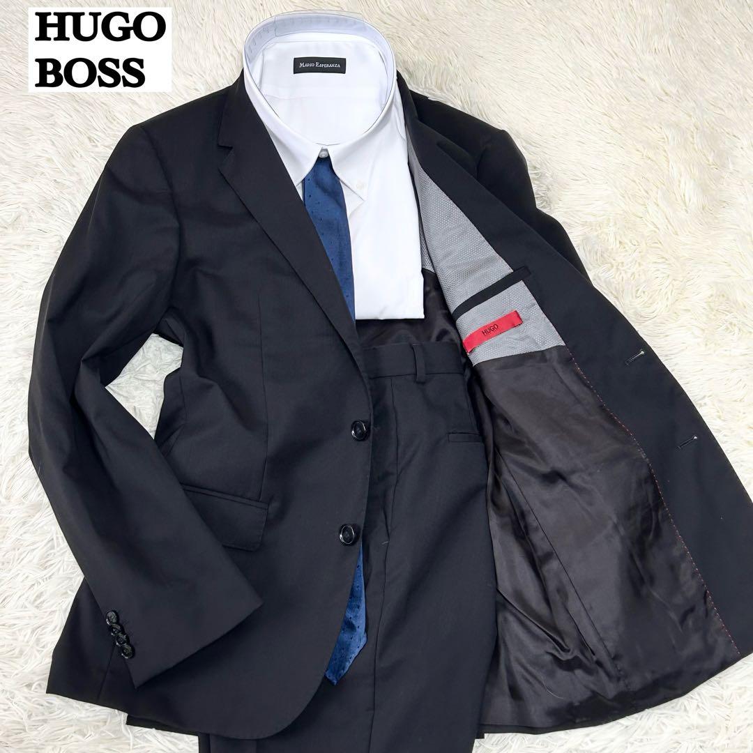 近年品✨ヒューゴボス 赤タグ スーツ セットアップ シングル 2B