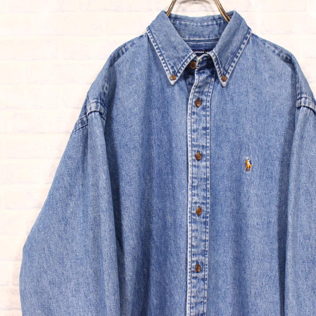 ラルフローレン ポニー刺繍 デニムシャツ Ralph Lauren SPORT - メルカリ