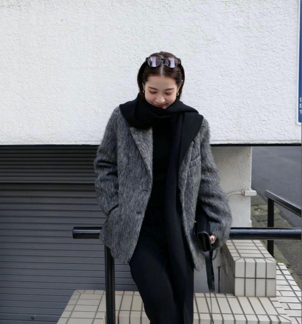 BASEMENT モヘアシャギージャケットコート - メルカリ