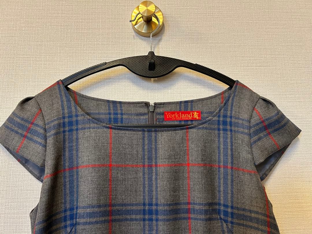 York land チェック柄 半袖ワンピース 7号 ヨークランド - メルカリ