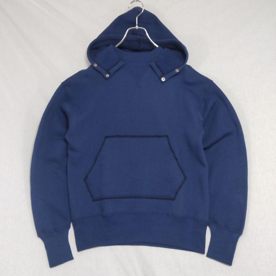 HELLER'S CAFE 後付け 両V パーカー 40 ネイビー 裏起毛