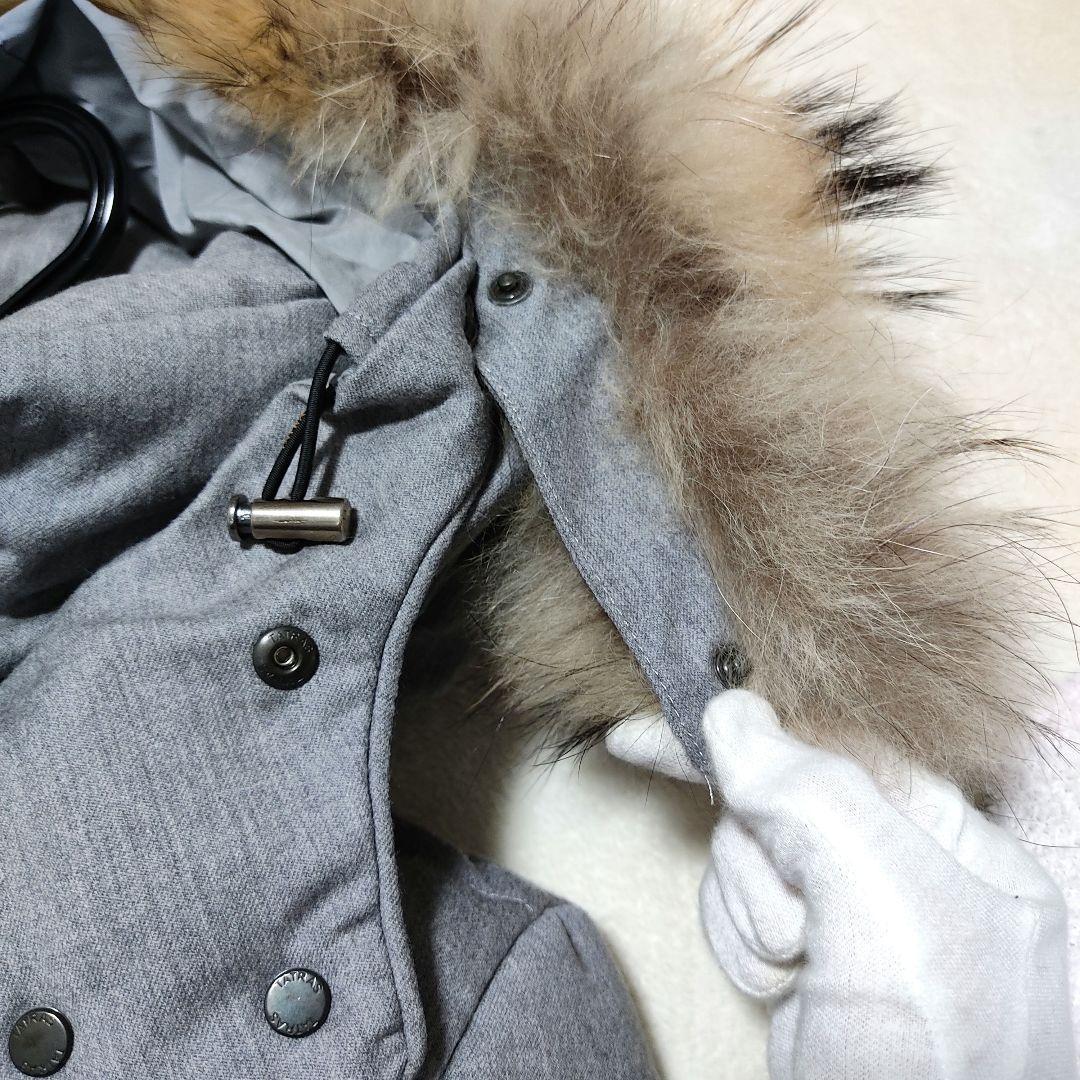 美品✨タトラス　セラミカ　ダウンコート　ウール　ファー　グレー