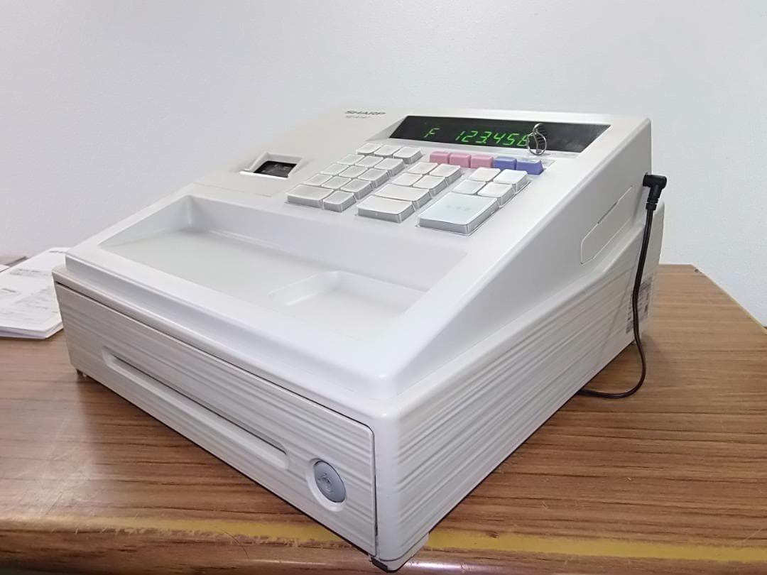 白217設定無料横型領収証シャープ8部門インボイスレジスターXE-A147