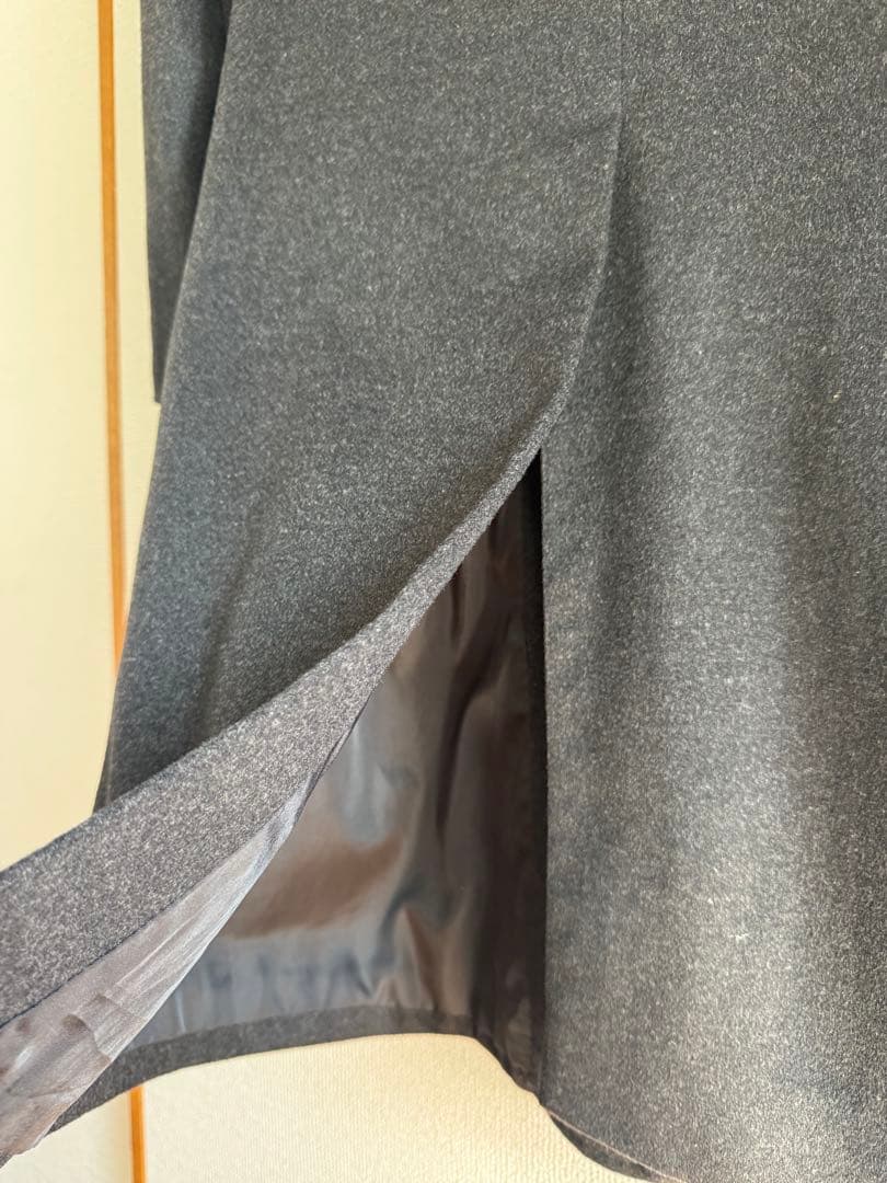 HERMES PARIS ダークグレー ヴィンテージチェスターコート