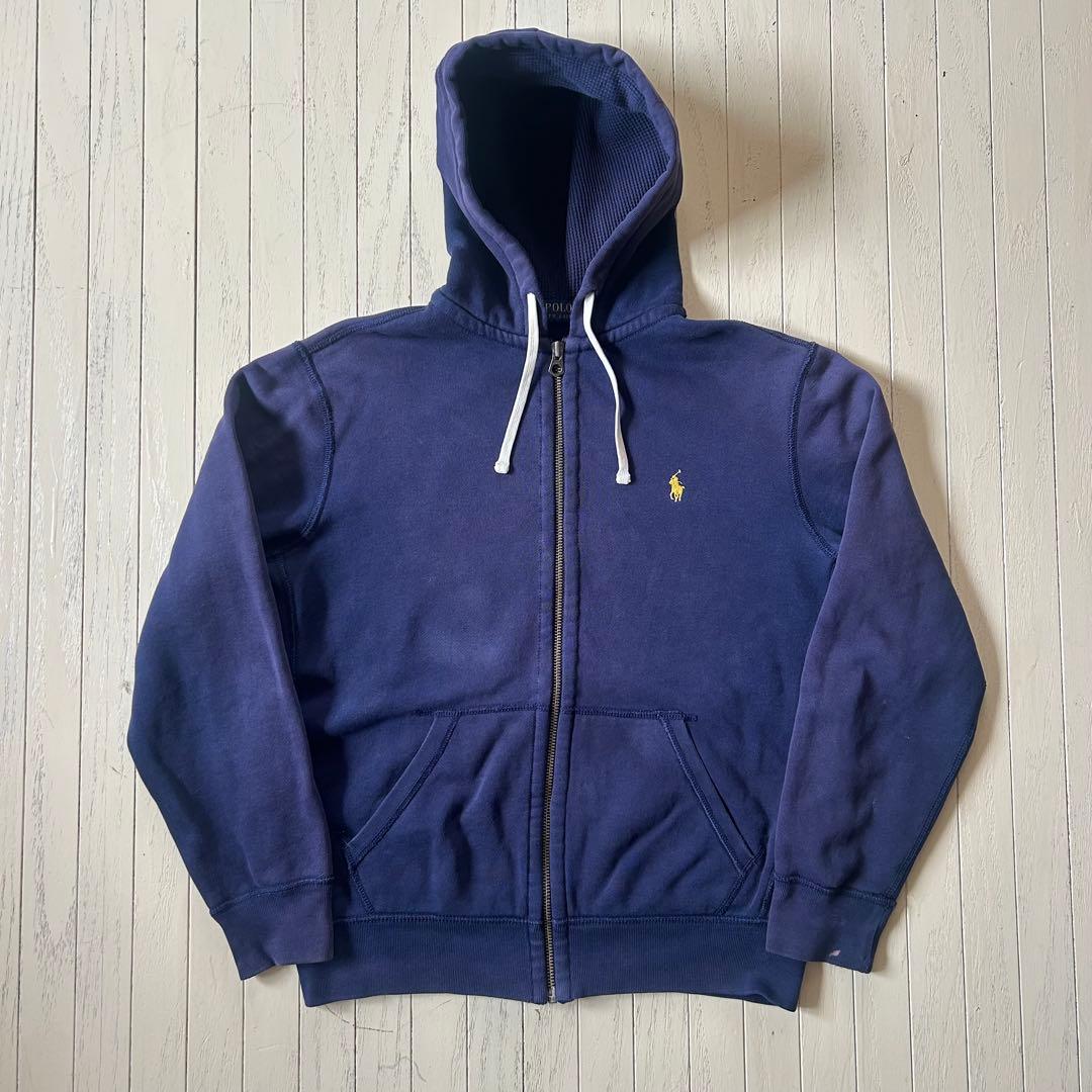 90s00s Ralph Lauren ジップパーカー ネイビーフェード L相当 - メルカリ