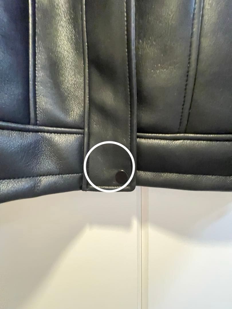 andrea&co. フェイクレザーボアブルゾン　ブラック　AUBREY